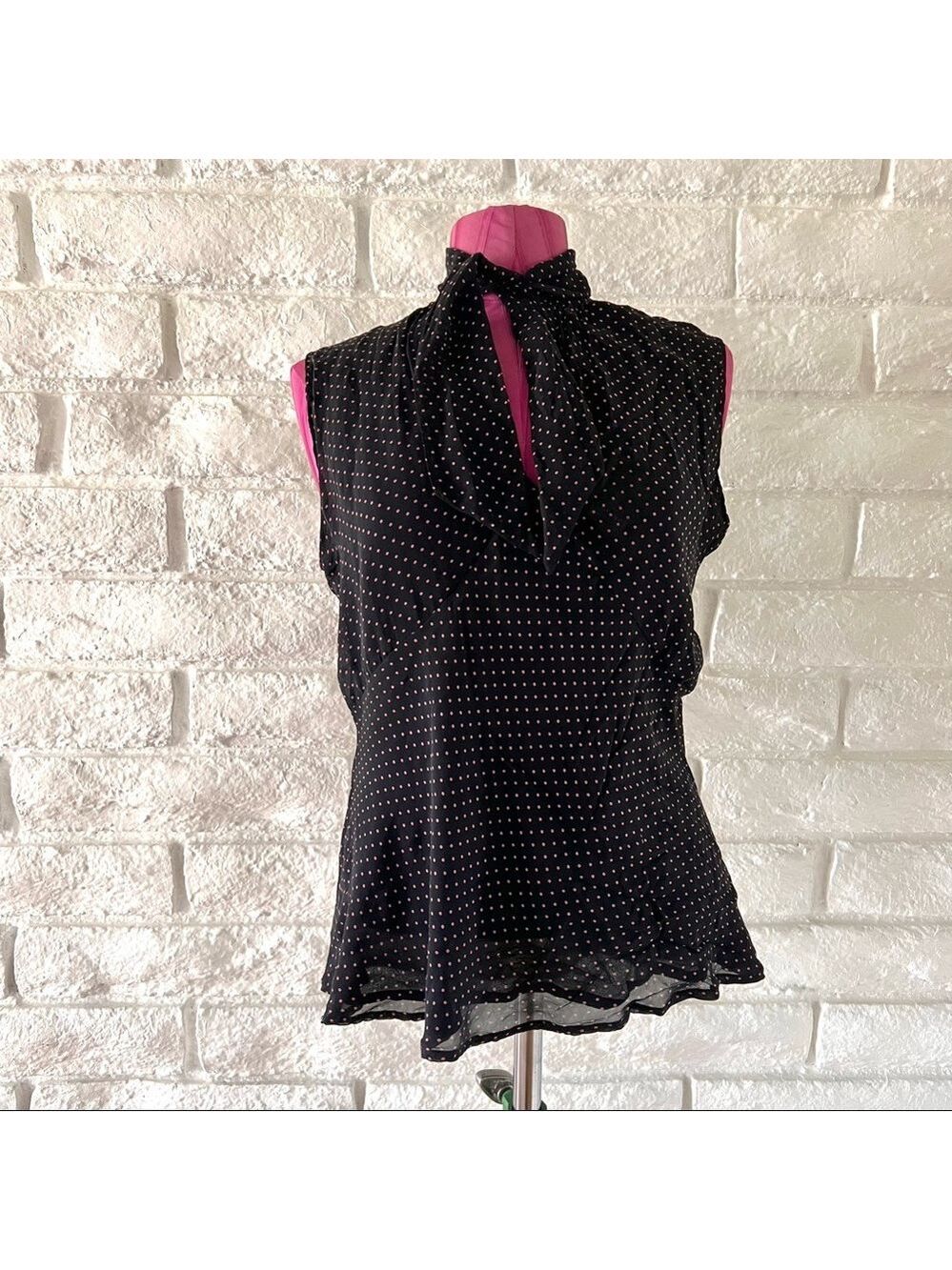 Timid Silk Top XL Dots